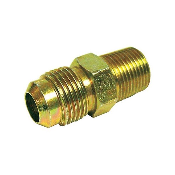 Swivel 0.75 in. Flare x 0.5 in. MPT Yellow Brass Lead Free Flare Male Connector SW150867